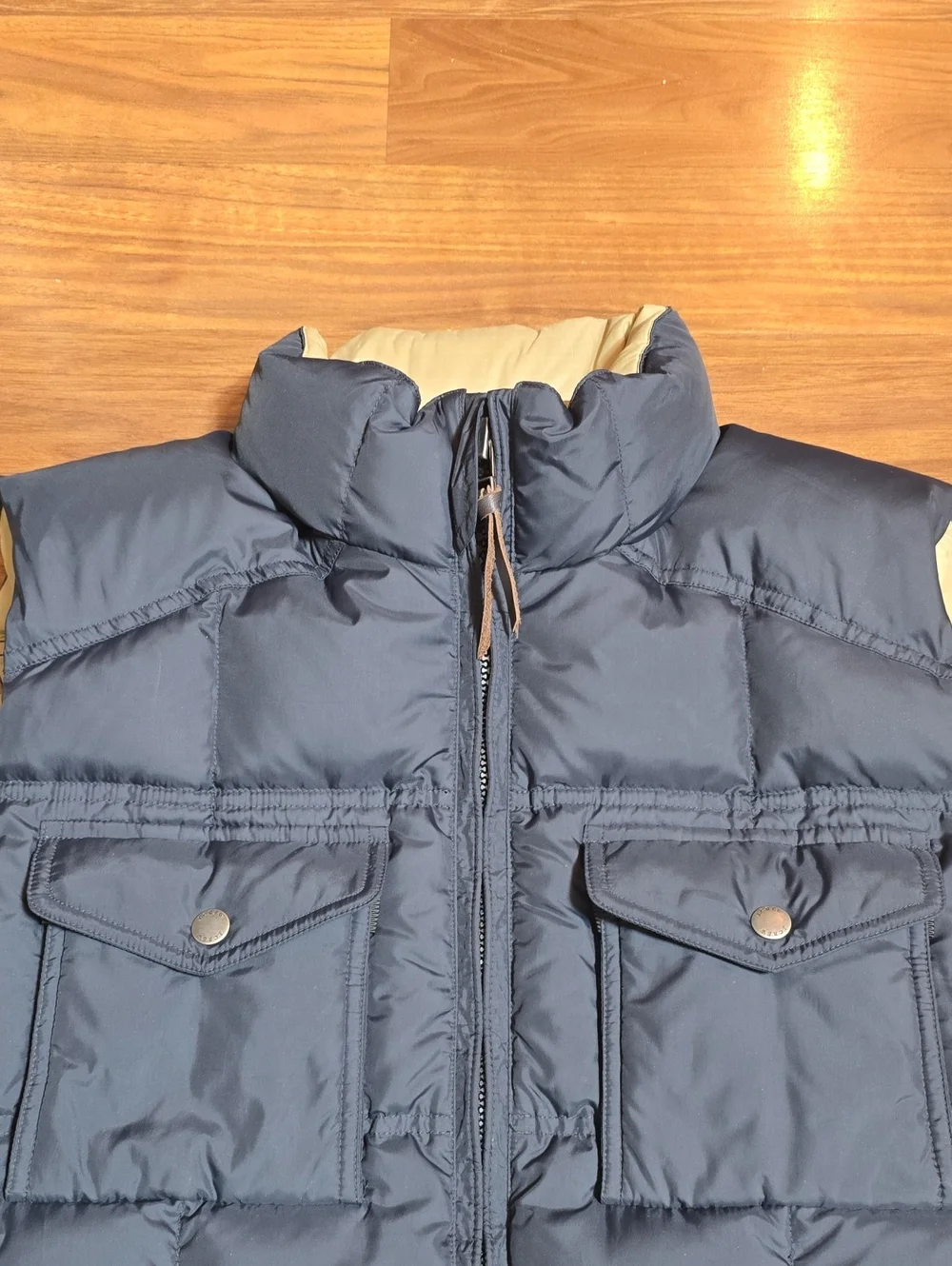 J.Crew Men’s Expedition Down Puffer Vest Navy Blue Size